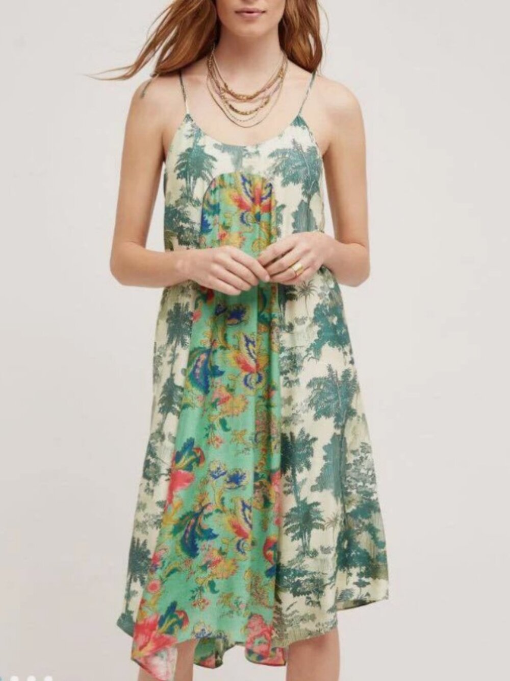 ANTHROPOLOGIE Santee Swing Dress By Maeve size Medium Petite
